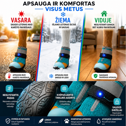 Šviečiantys LED batukai šunims ir katėms